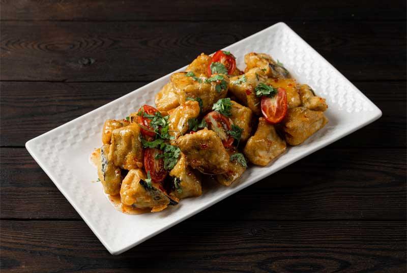 Баклажаны в кисло сладком соусе