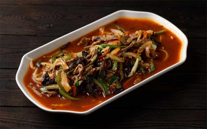 Мясо с овощами по-китайски